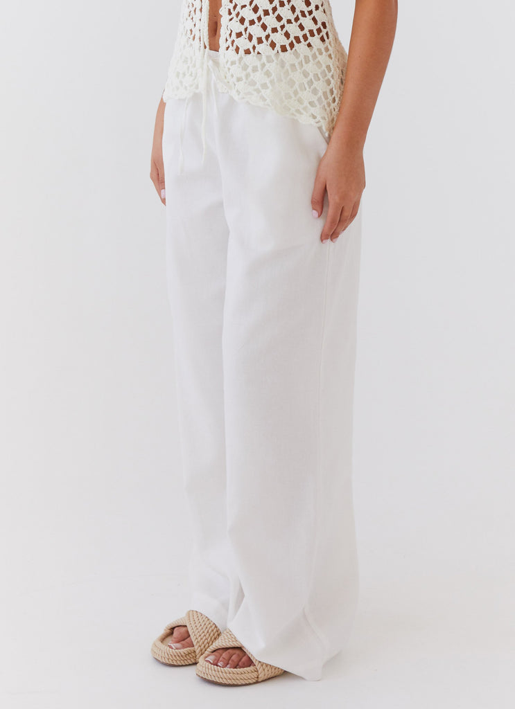 Peppermayo Peppermayo Exclusive - Fresh Face Linen Pants - White
