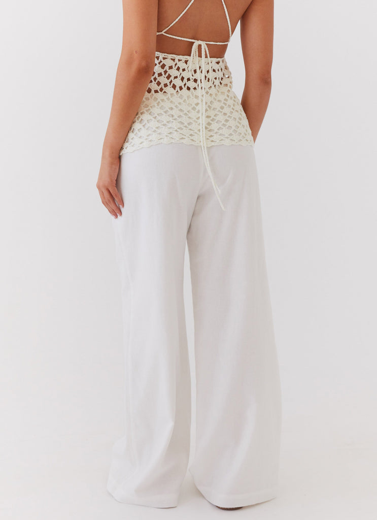 Peppermayo Peppermayo Exclusive - Fresh Face Linen Pants - White