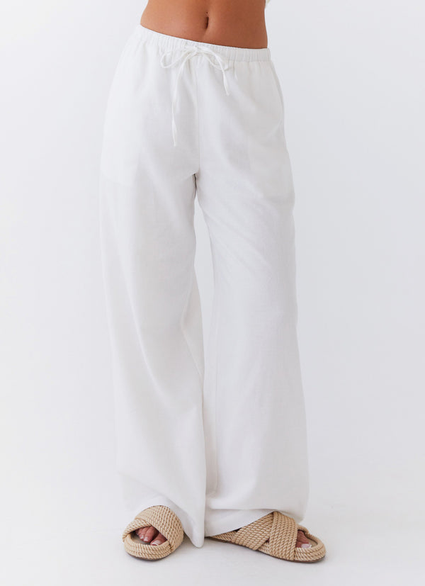 peppermayo Peppermayo Exclusive - Fresh Face Linen Pants - White