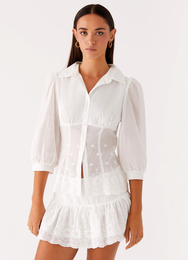 Peppermayo Peppermayo Exclusive - Frida Broderie Top - White
