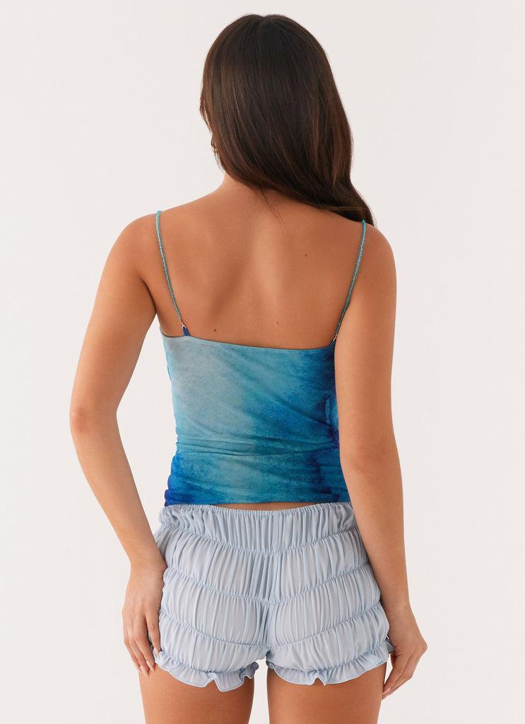Peppermayo Peppermayo Exclusive - Future Cut Out Top - Blue Tie Dye