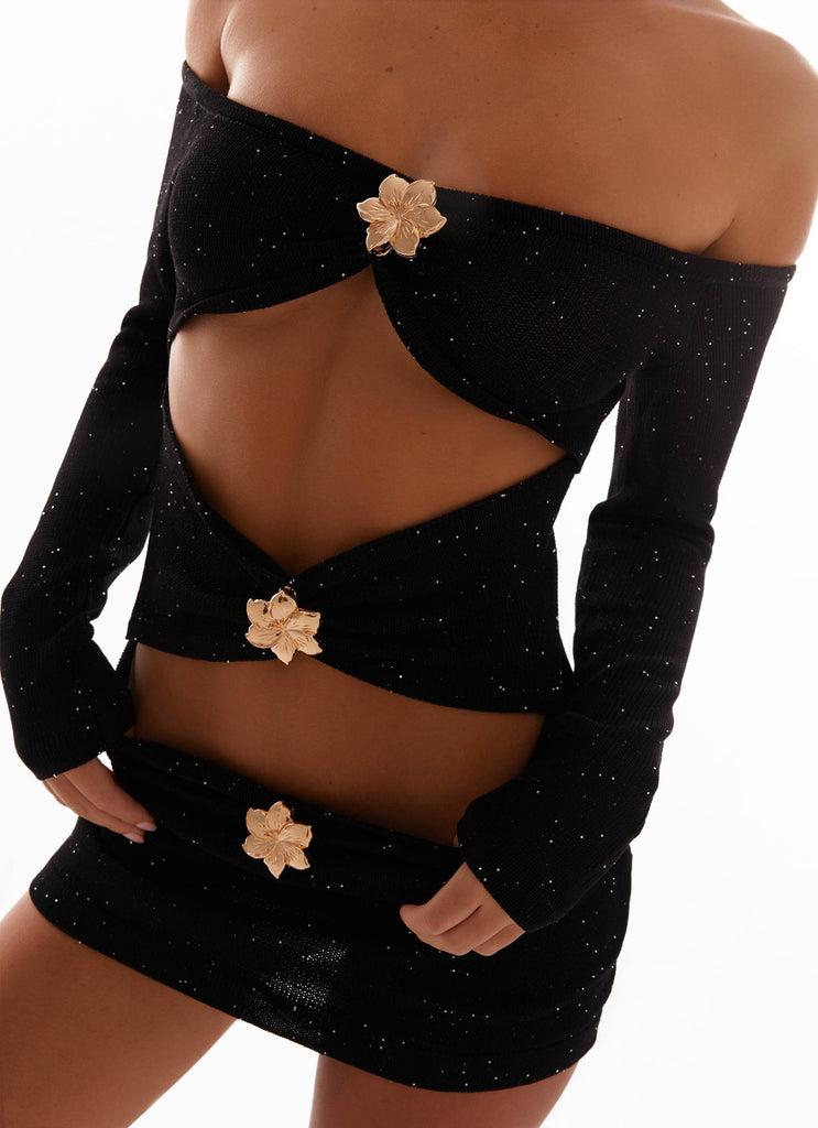 Peppermayo Peppermayo Exclusive - Gabriela Off Shoulder Mini Dress - Black