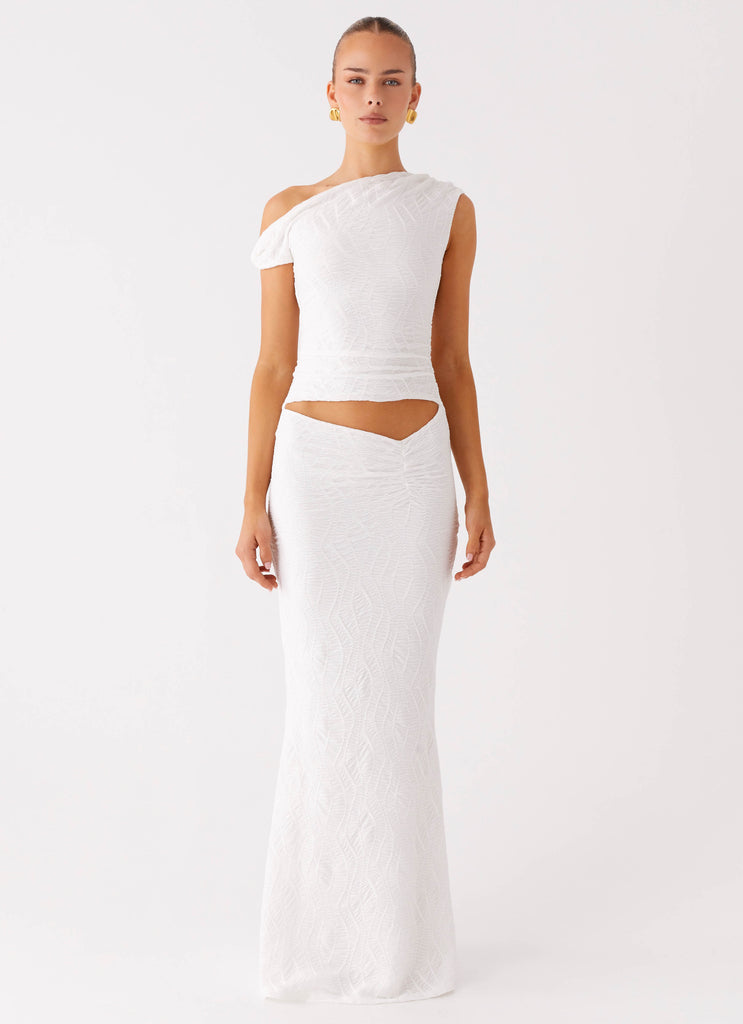 Peppermayo Peppermayo Exclusive - Galantis One Shoulder Maxi Dress - White