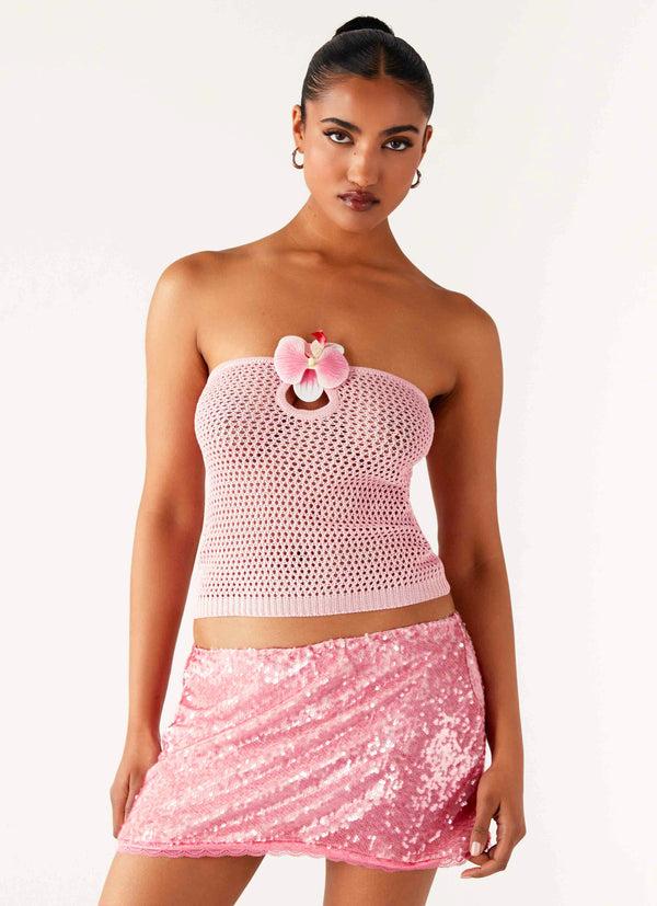 peppermayo Peppermayo Exclusive - Galia Crochet Top - Pink