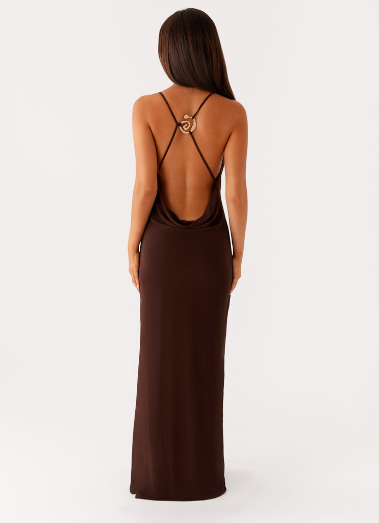 Peppermayo Peppermayo Exclusive - Game Player Maxi Dress - Chocolate