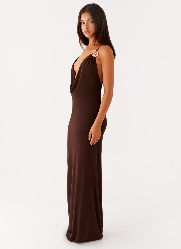 Peppermayo Peppermayo Exclusive - Game Player Maxi Dress - Chocolate