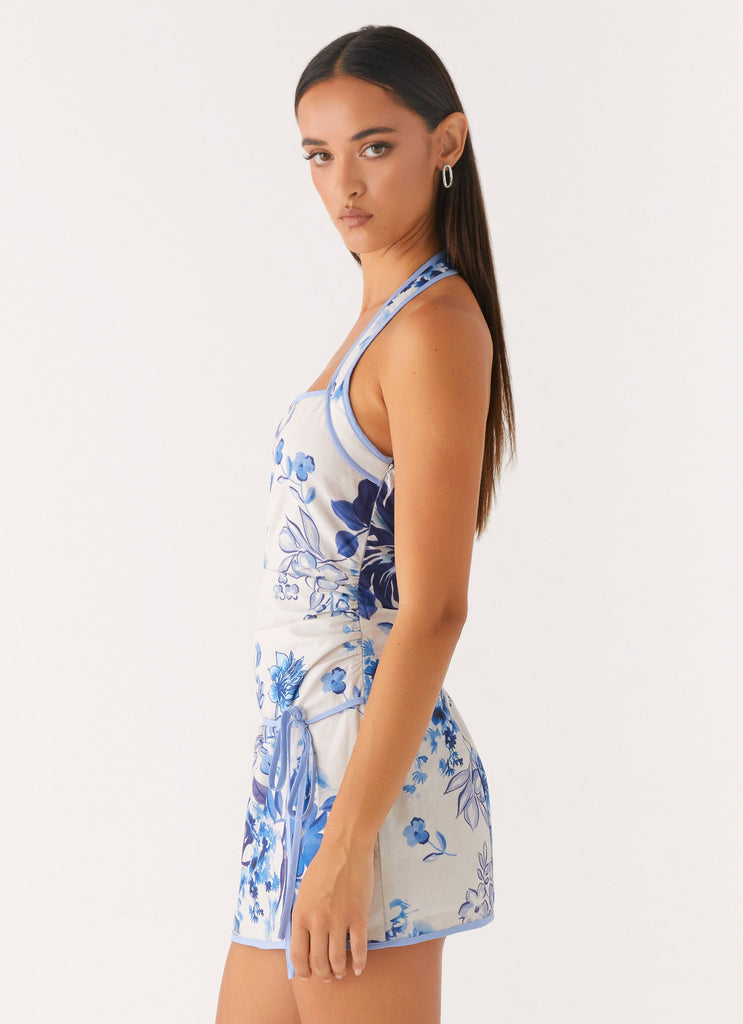 Peppermayo Peppermayo Exclusive - Garden Party Mini Dress - Serene Sky Floral