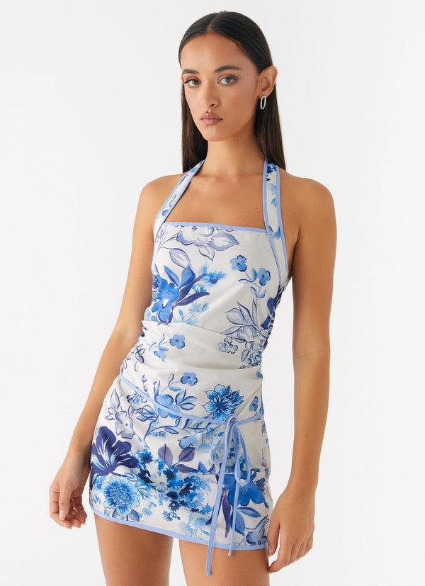 peppermayo Peppermayo Exclusive - Garden Party Mini Dress - Serene Sky Floral