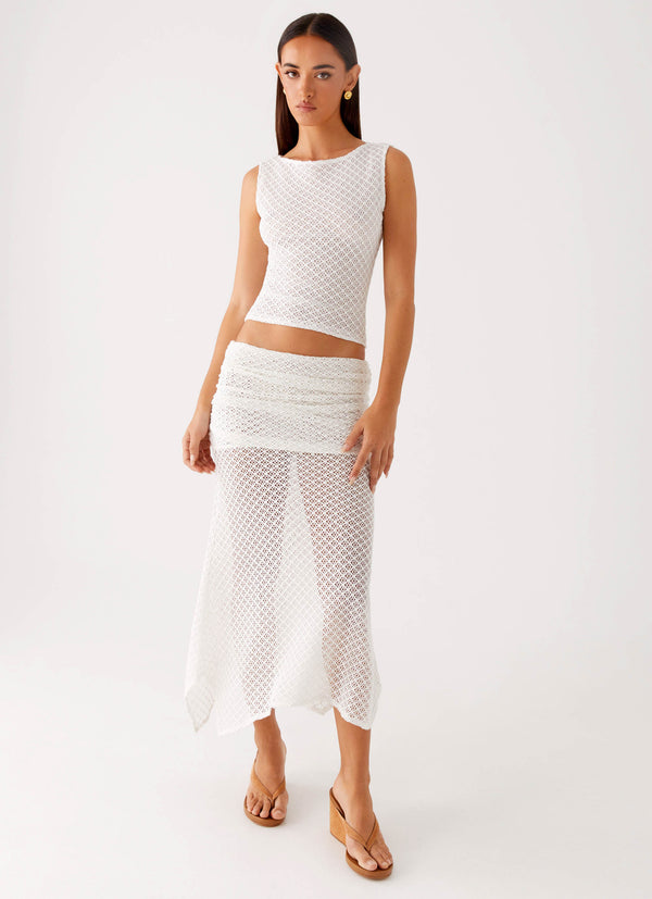 peppermayo Peppermayo Exclusive - Genesis Midi Skirt - White
