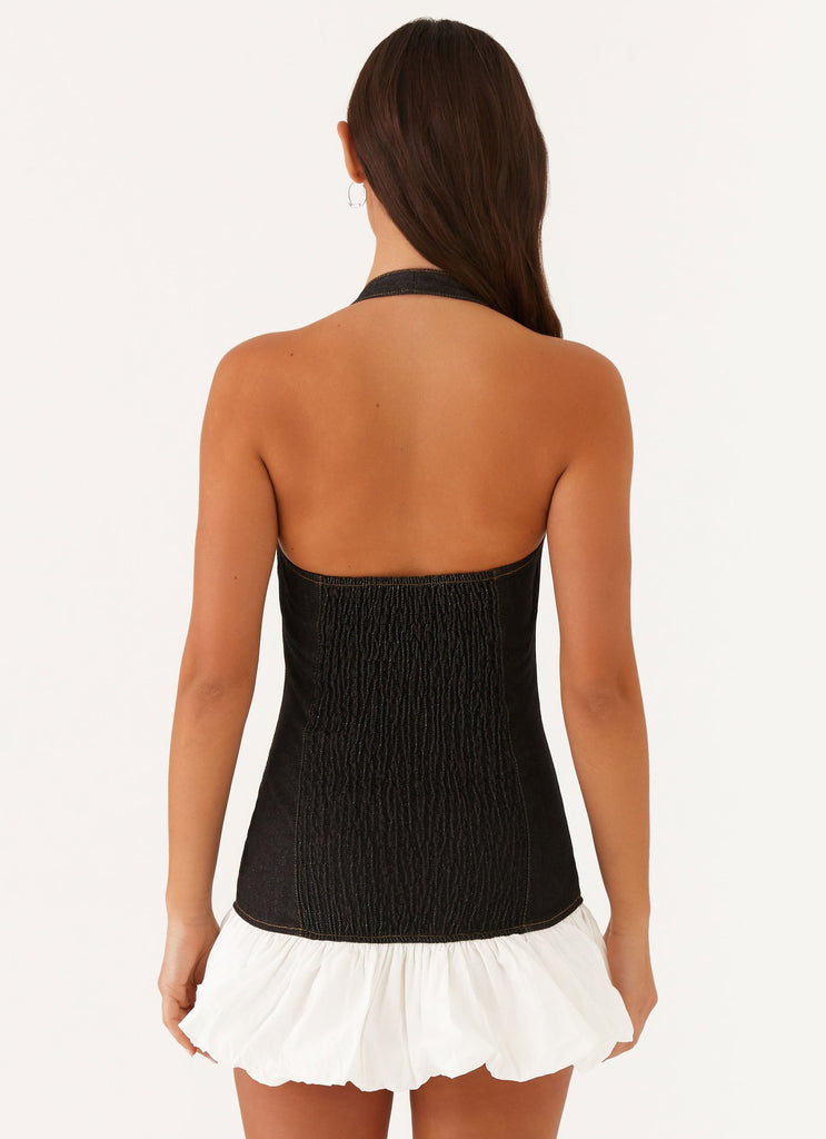 Peppermayo Peppermayo Exclusive - Georgina Denim Mini Dress - Black