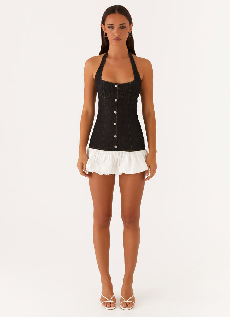 Peppermayo Peppermayo Exclusive - Georgina Denim Mini Dress - Black