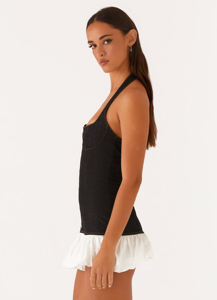Peppermayo Peppermayo Exclusive - Georgina Denim Mini Dress - Black