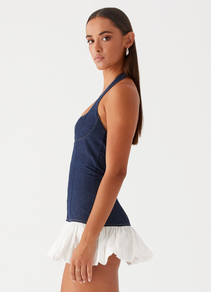 Peppermayo Peppermayo Exclusive - Georgina Denim Mini Dress - Blue