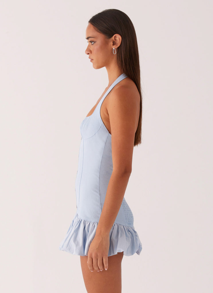 Peppermayo Peppermayo Exclusive - Georgina Denim Mini Dress - Light Blue