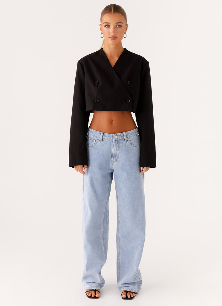 Peppermayo Peppermayo Exclusive - Giana Cropped Blazer - Black