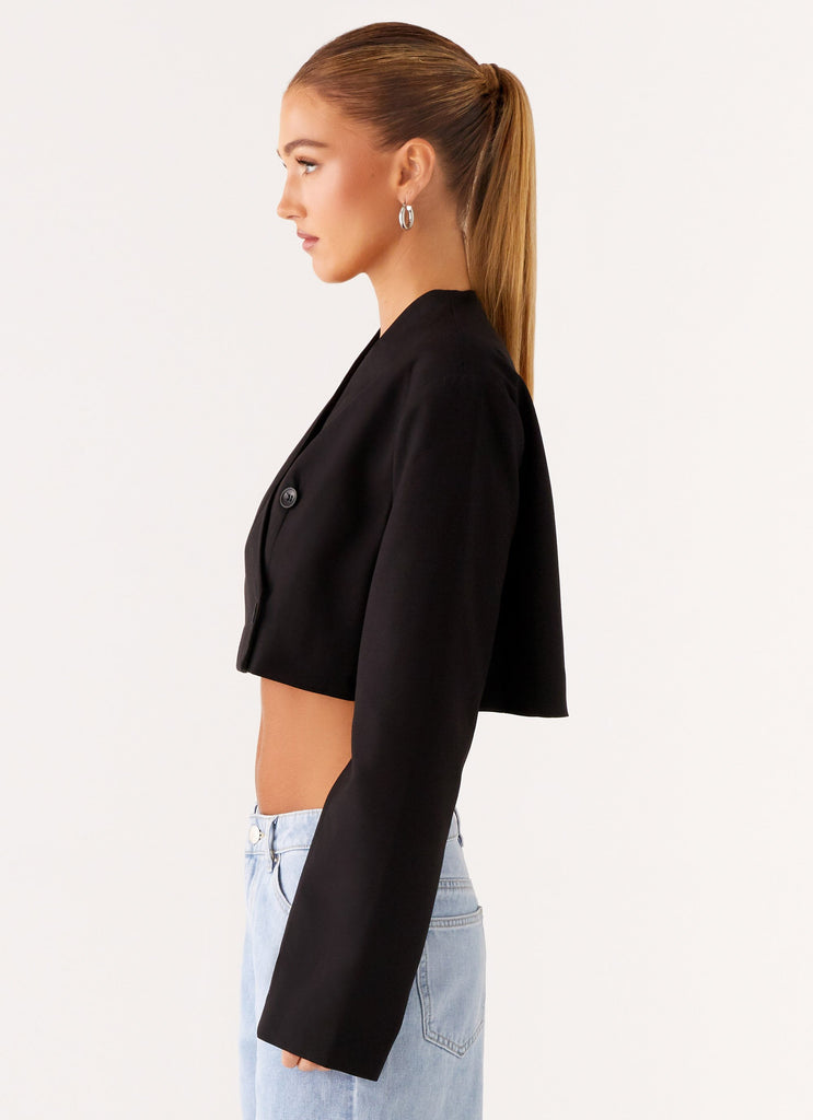 Peppermayo Peppermayo Exclusive - Giana Cropped Blazer - Black