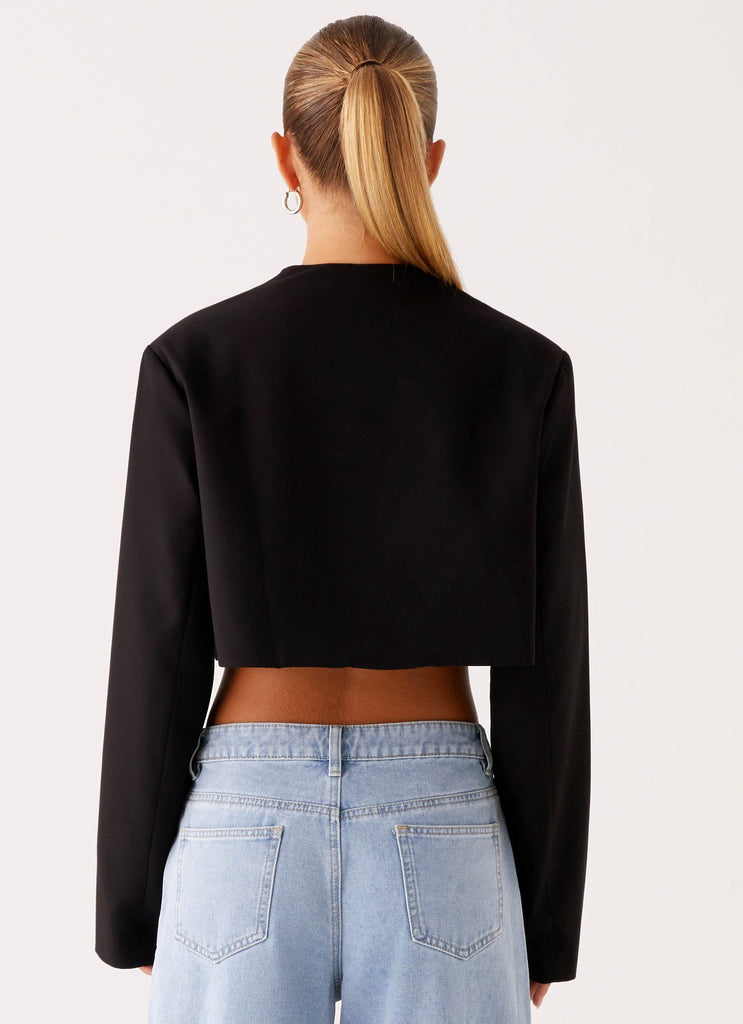 Peppermayo Peppermayo Exclusive - Giana Cropped Blazer - Black