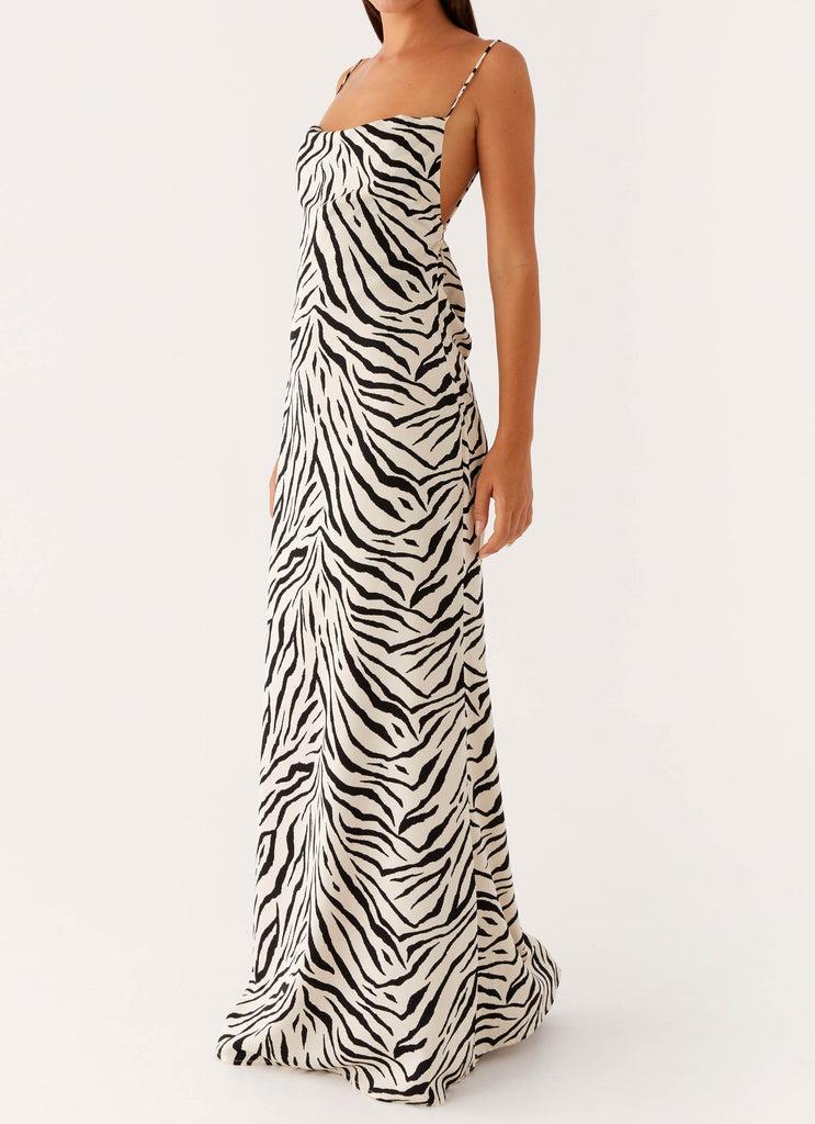 Peppermayo Peppermayo Exclusive - Gianni Cowl Maxi Dress - Zebra