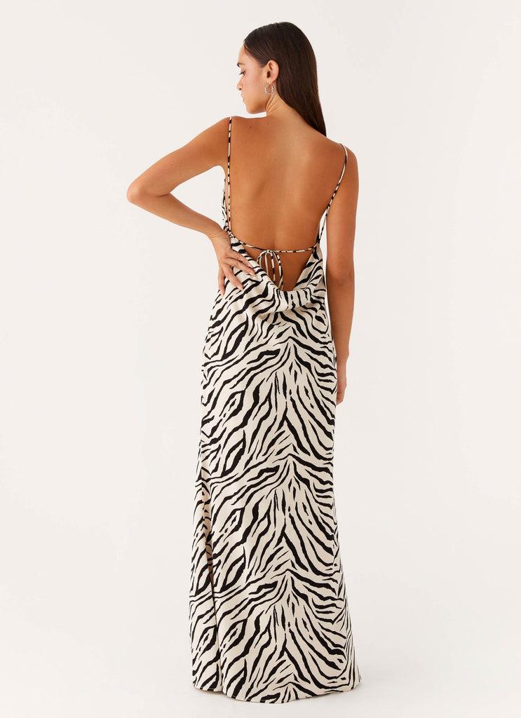 Peppermayo Peppermayo Exclusive - Gianni Cowl Maxi Dress - Zebra