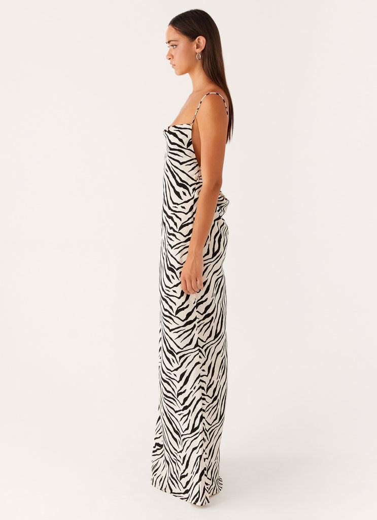 Peppermayo Peppermayo Exclusive - Gianni Cowl Maxi Dress - Zebra