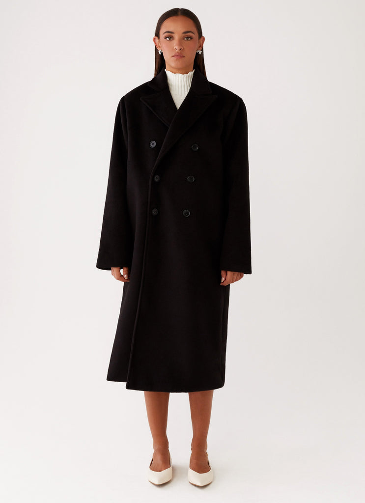 Peppermayo Peppermayo Exclusive - Gianni Double Breast Coat - Black