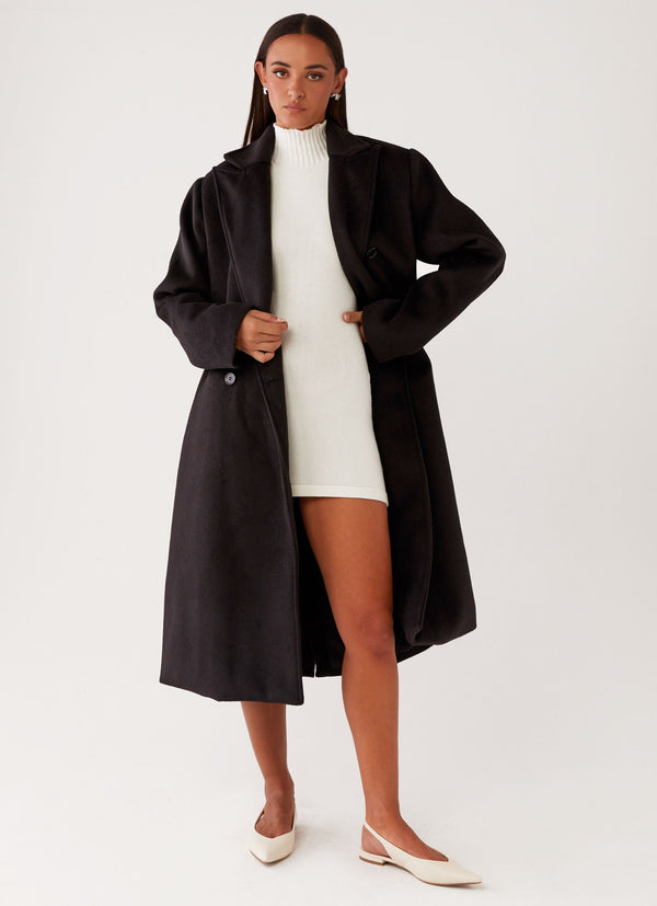 peppermayo Peppermayo Exclusive - Gianni Double Breast Coat - Black