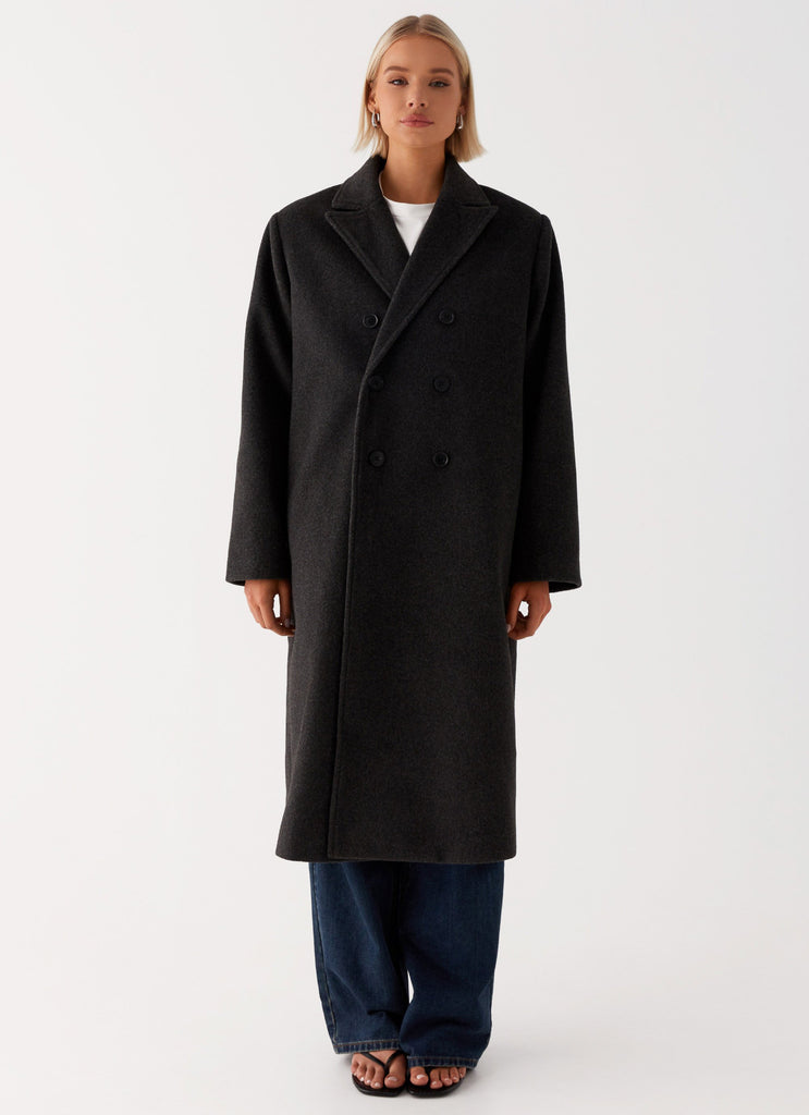 Peppermayo Peppermayo Exclusive - Gianni Double Breast Coat - Charcoal