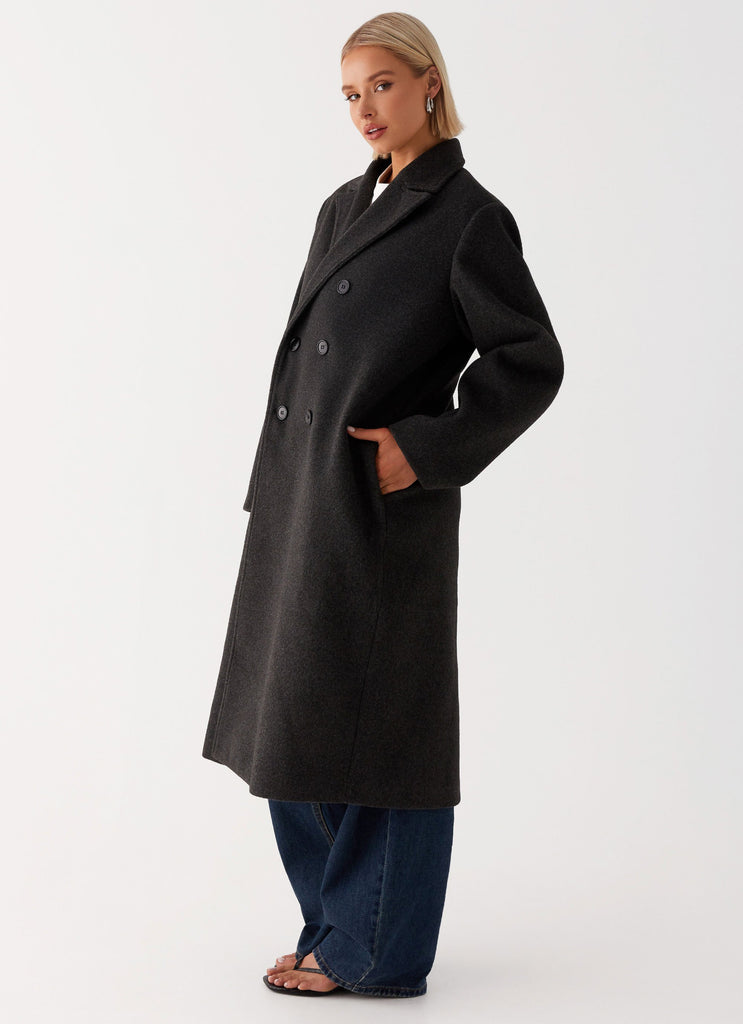 Peppermayo Peppermayo Exclusive - Gianni Double Breast Coat - Charcoal