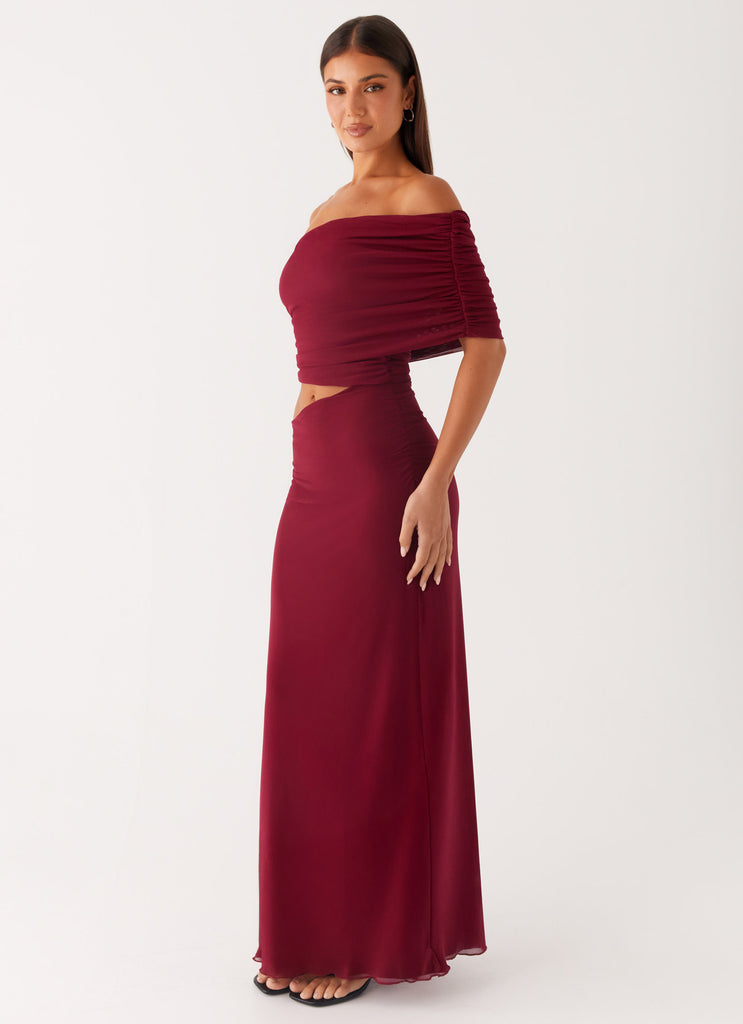 Peppermayo Peppermayo Exclusive - Gillian Maxi Dress - Maroon