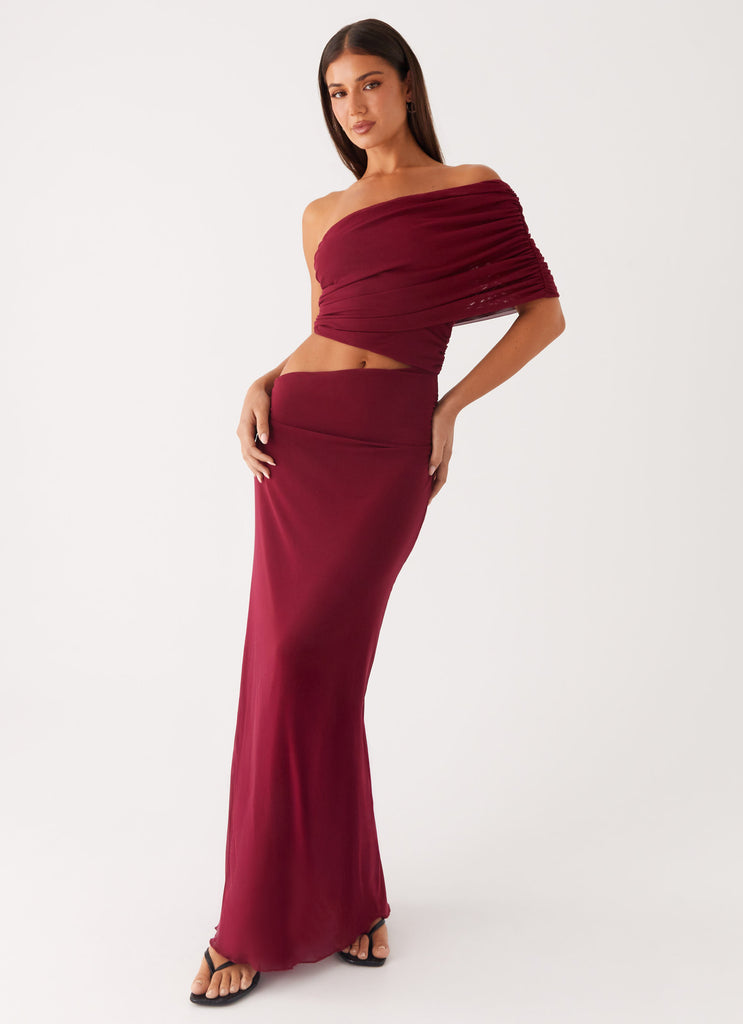 Peppermayo Peppermayo Exclusive - Gillian Maxi Dress - Maroon