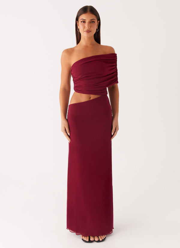 peppermayo Peppermayo Exclusive - Gillian Maxi Dress - Maroon