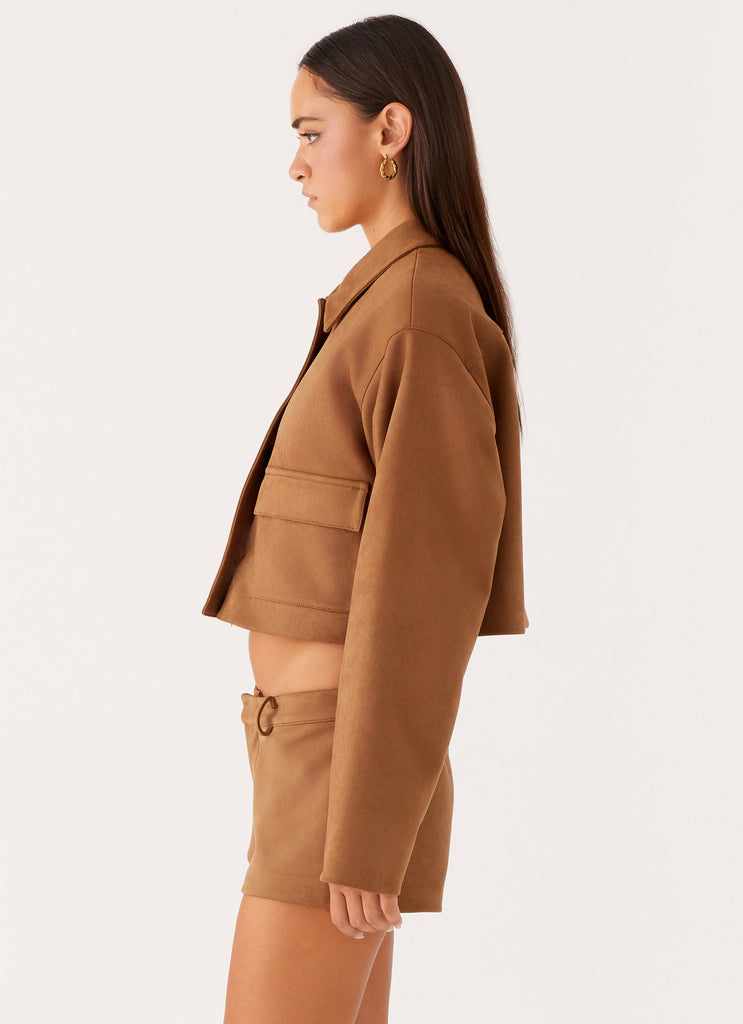 Peppermayo Peppermayo Exclusive - Gio Crop Jacket - Brown