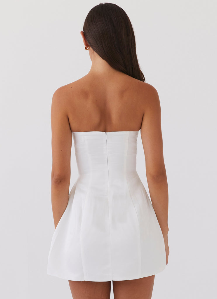 Peppermayo Peppermayo Exclusive - Girl Crush Bow Mini Dress - White