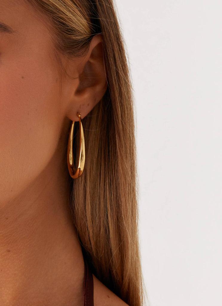 Peppermayo Peppermayo Exclusive - Gleam Hoop Earrings - Gold