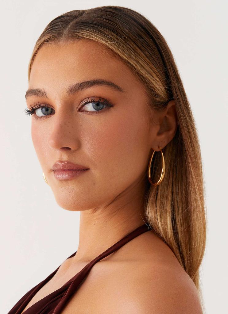 Peppermayo Peppermayo Exclusive - Gleam Hoop Earrings - Gold