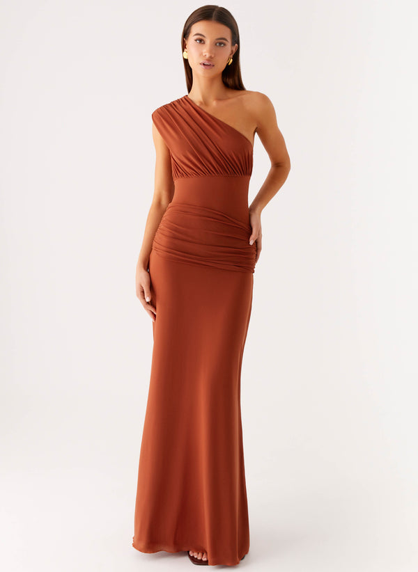 peppermayo Peppermayo Exclusive - Glimmer Maxi Dress - Rust