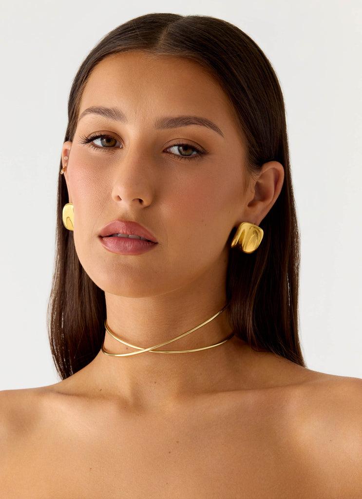 Peppermayo Peppermayo Exclusive - Glossy Hour Necklace - Gold