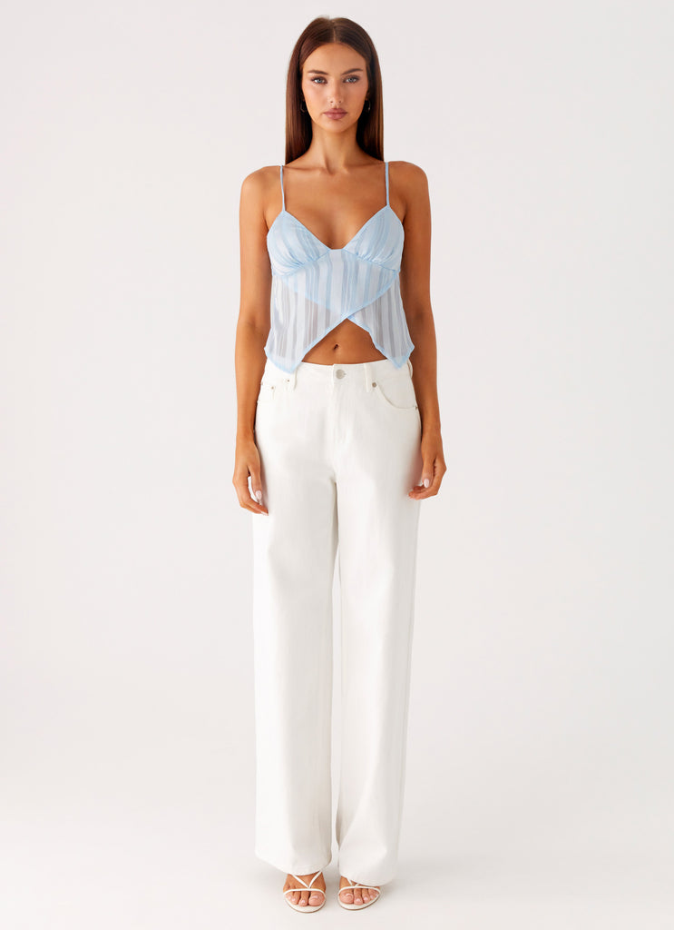 Peppermayo Peppermayo Exclusive - Glynne Frill Top - Baby Blue