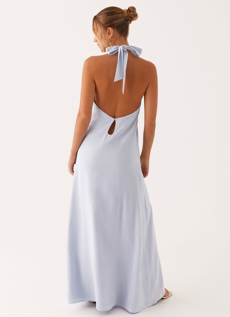 Peppermayo Peppermayo Exclusive - Golden Child Linen Maxi Dress - Blue