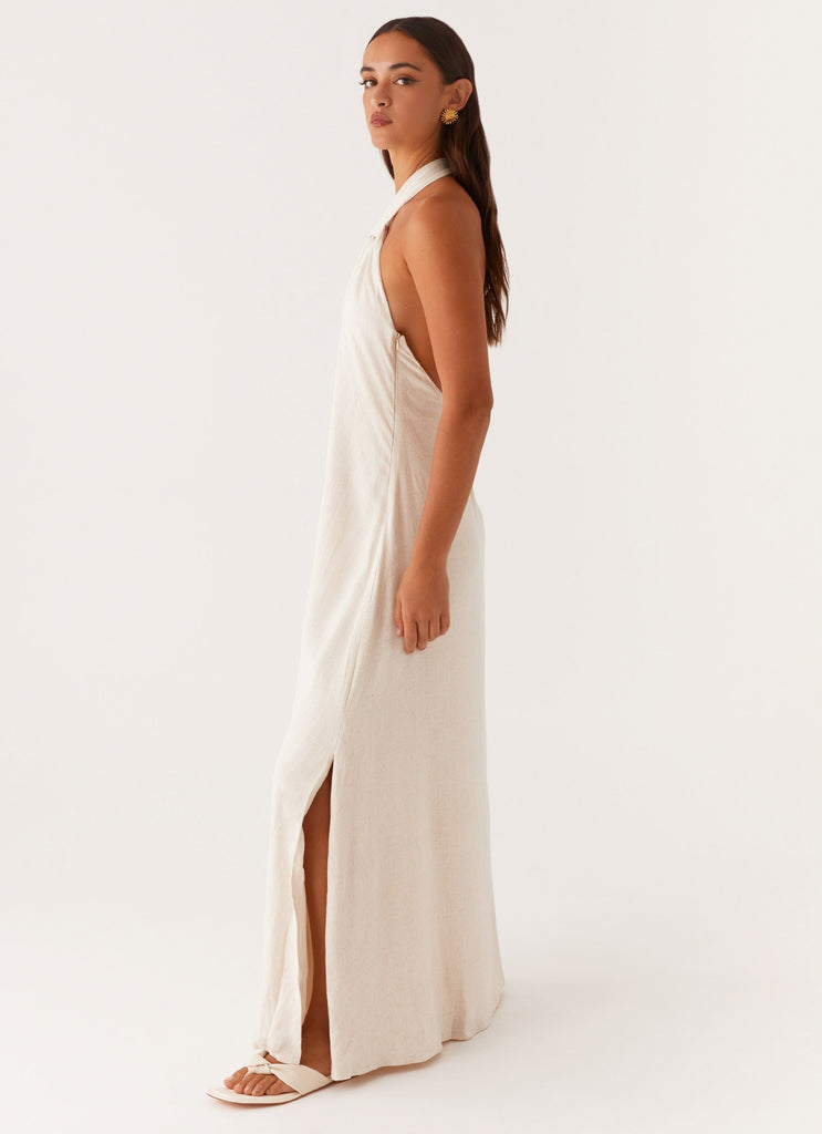 Peppermayo Peppermayo Exclusive - Golden Child Linen Maxi Dress - Oatmeal