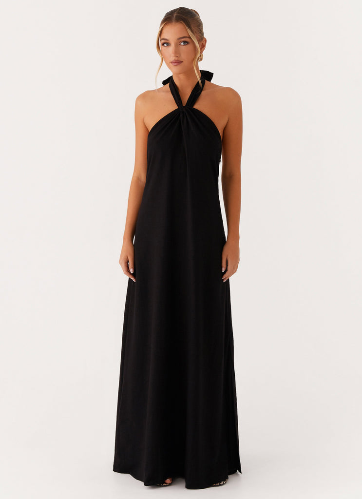 Peppermayo Peppermayo Exclusive - Golden Child Linen Maxi Dress - Black