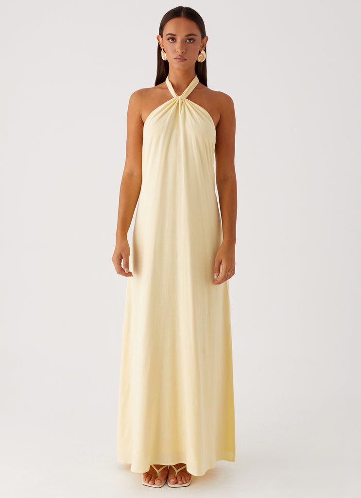 Peppermayo Peppermayo Exclusive - Golden Child Linen Maxi Dress - Yellow