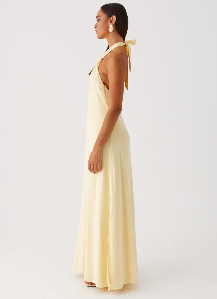 Peppermayo Peppermayo Exclusive - Golden Child Linen Maxi Dress - Yellow