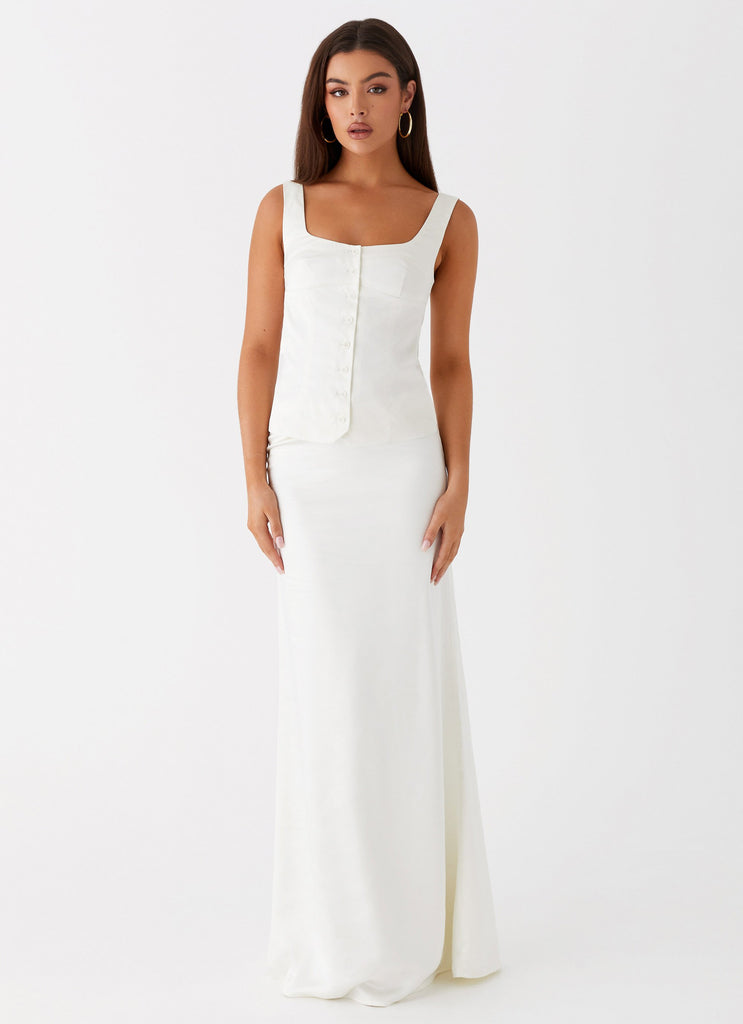 Peppermayo Peppermayo Exclusive - Golden Skies Bustier Panel Top - Ivory