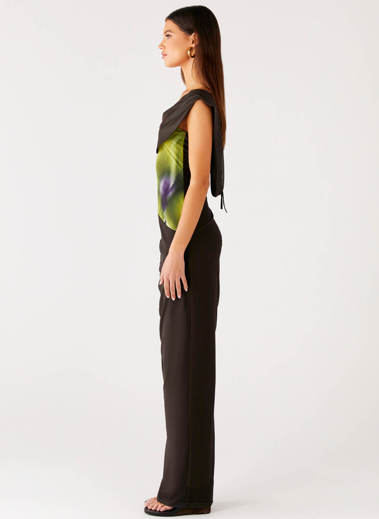 Peppermayo Peppermayo Exclusive - Good Fortune Maxi Dress - Lime Flower