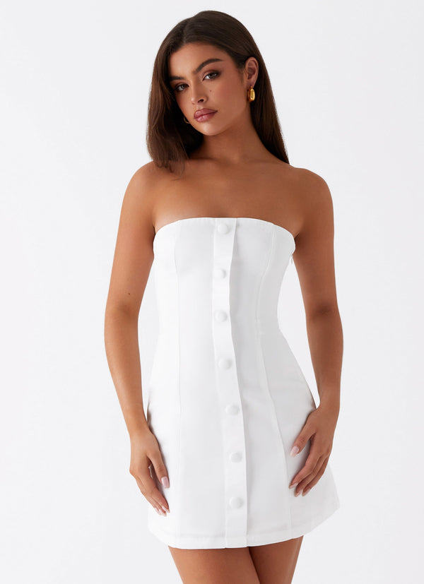 peppermayo Peppermayo Exclusive - Good Lies Mini Dress - White
