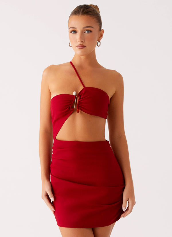 peppermayo Peppermayo Exclusive - Gossip Mini Dress - Red