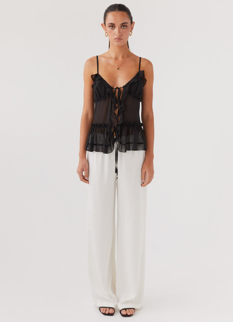 Peppermayo Peppermayo Exclusive - Got It Bad Frill Cami Top - Black