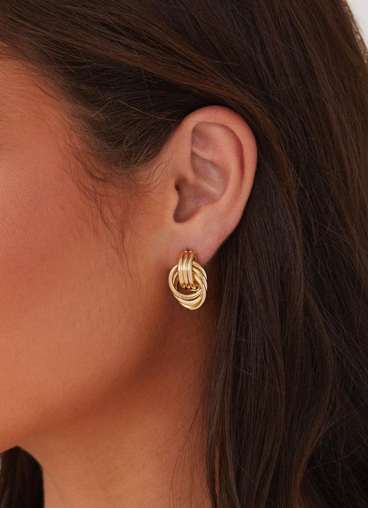 Peppermayo Peppermayo Exclusive - Gracia Knot Earrings - Gold