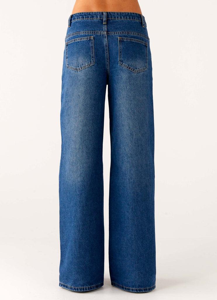 Peppermayo Peppermayo Exclusive - Grayson Straight Leg Jeans - Denim Blue
